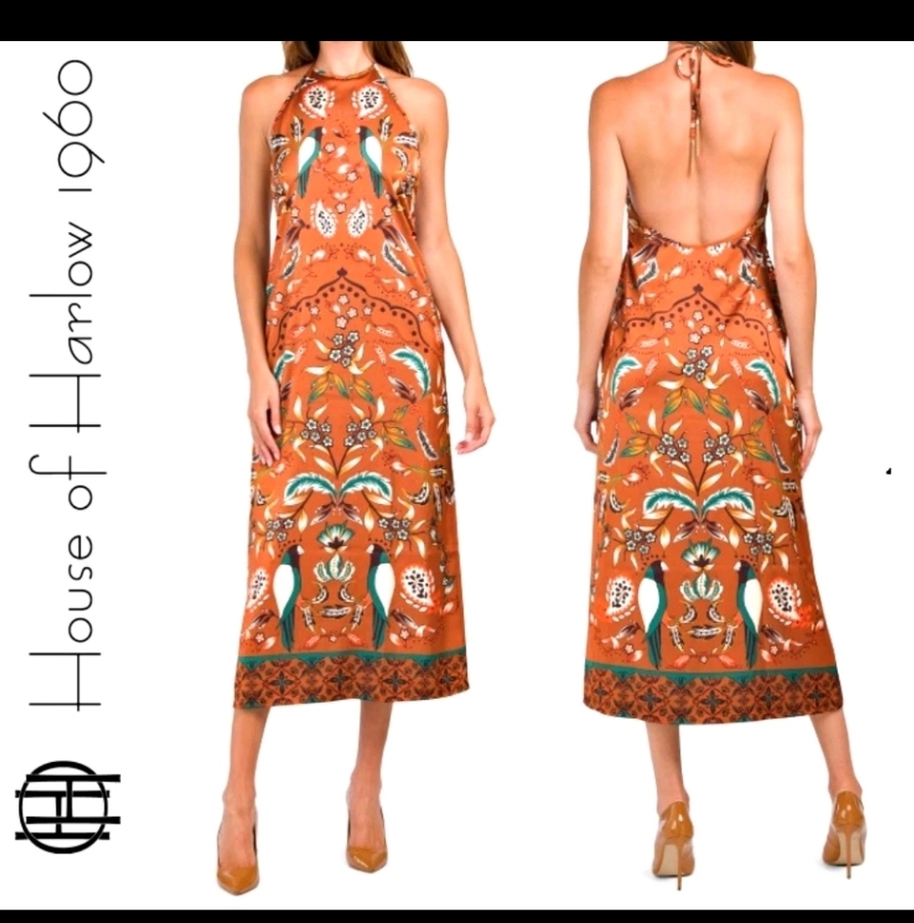 House Of Harlow Satiny Maxi Dress - Picture 2 of 8